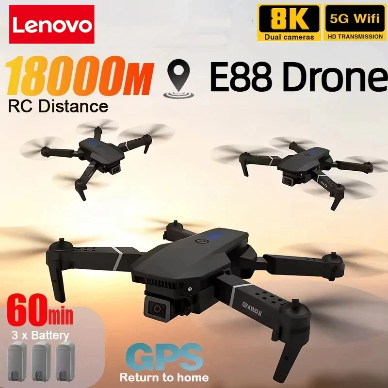 Drone Camera Wide Angle - Lenovo Nuovo E88 Pro WIFI FPV