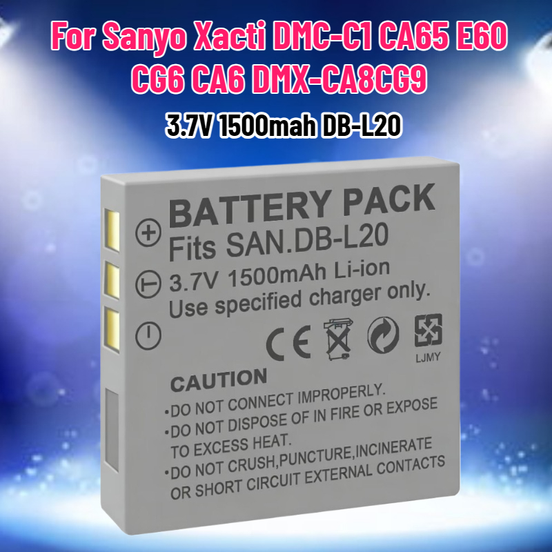 Drone Camera Action - Batteria 3.7V 1500mAh DB-L20 per Fotocamera